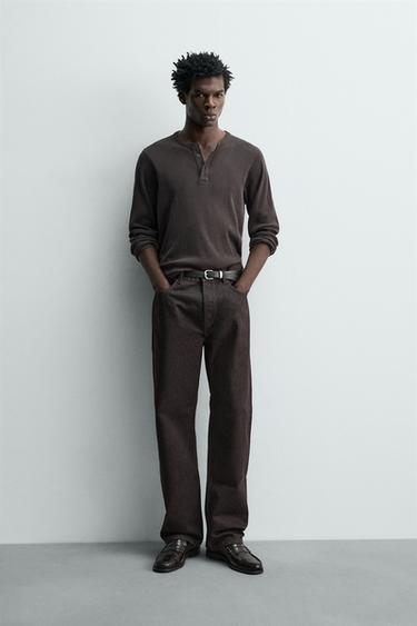 JEANS FLARE FIT - Marrón oscuro de Zara - Imagen 0