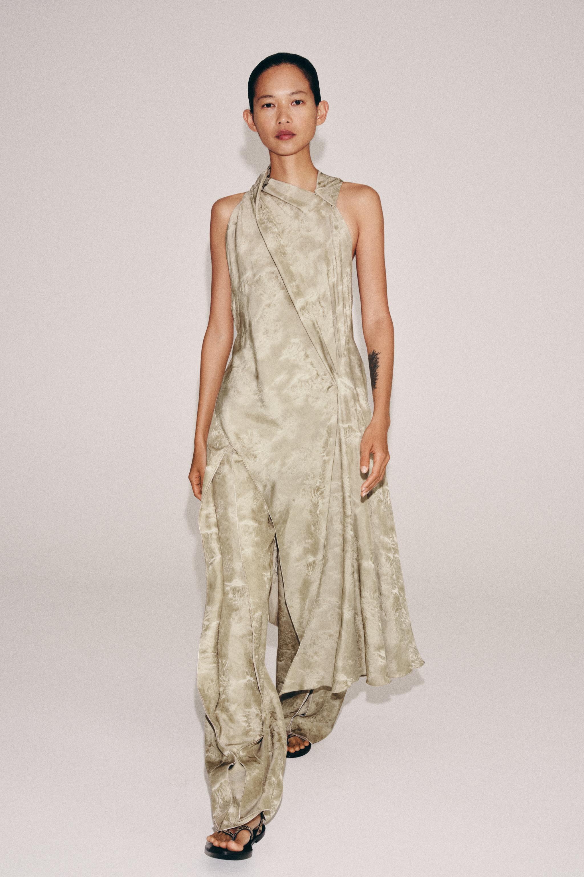 ZW COLLECTION JACQUARD WIDE LEG PANTS