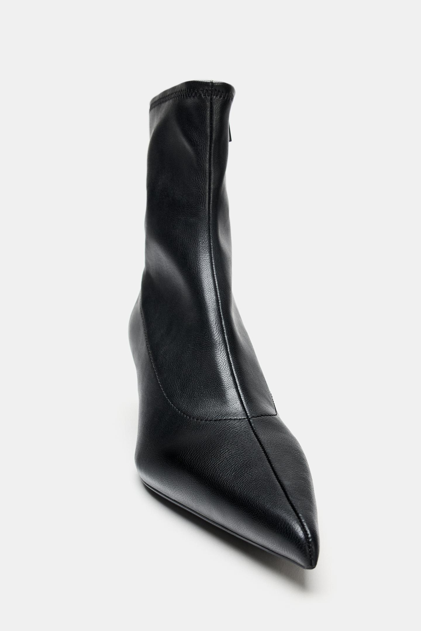 Женские ботинки Zara Stretch Kitten Booties, цвет: Чёрный — фото 5