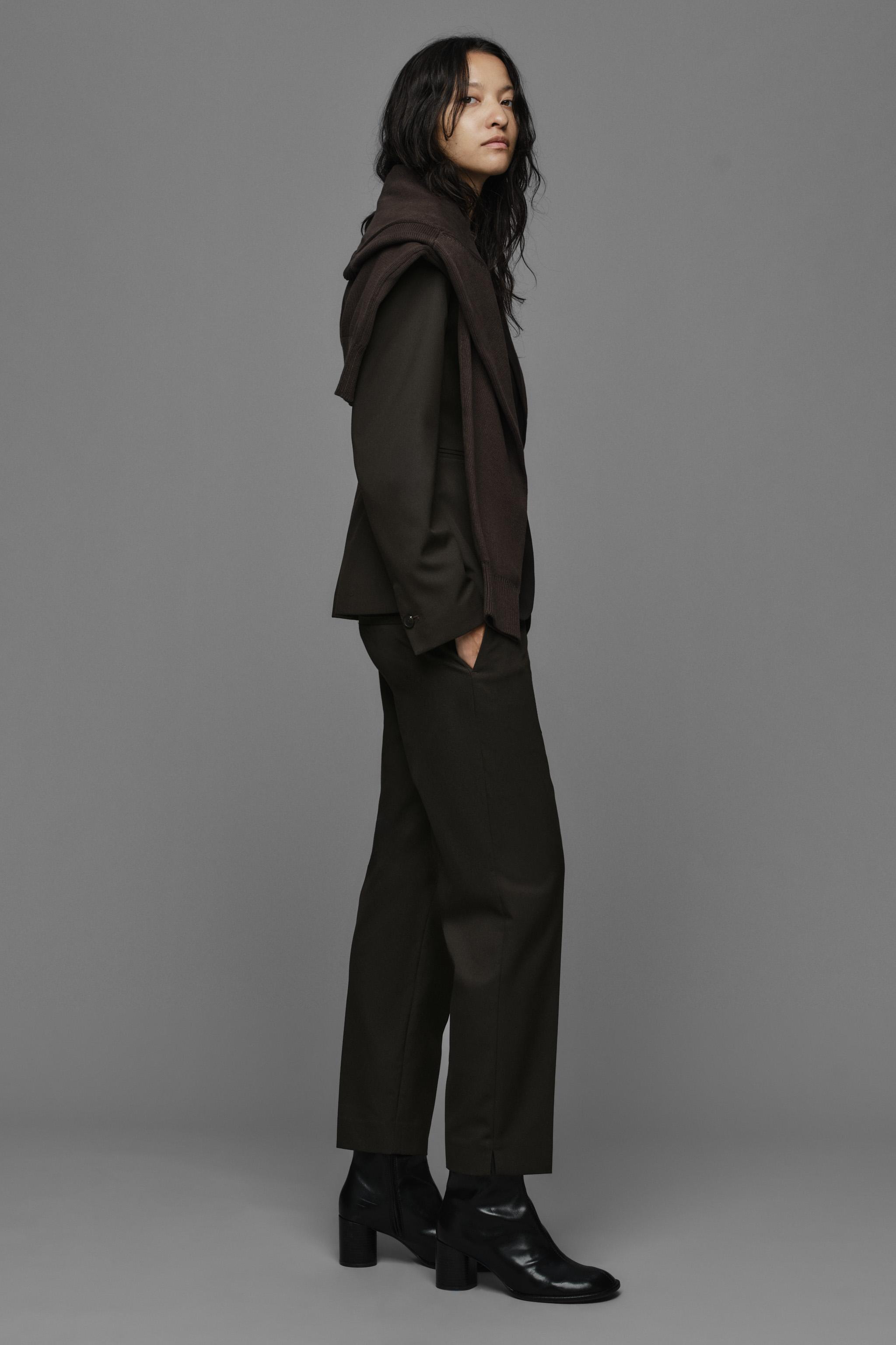 Zara DÜŞÜK BEL CROP FIT PANTOLON görsel 7