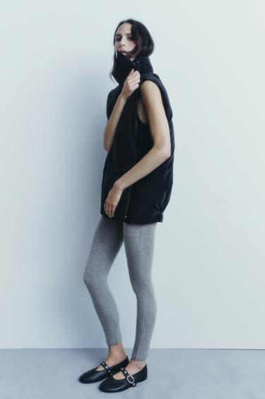 ZW COLLECTION QUILTED GILET - Black by Zara