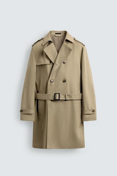 ДВОБОРТНИЙ ТРЕНЧ СТАНДАРТНОГО КРОЮ - Беж Zara