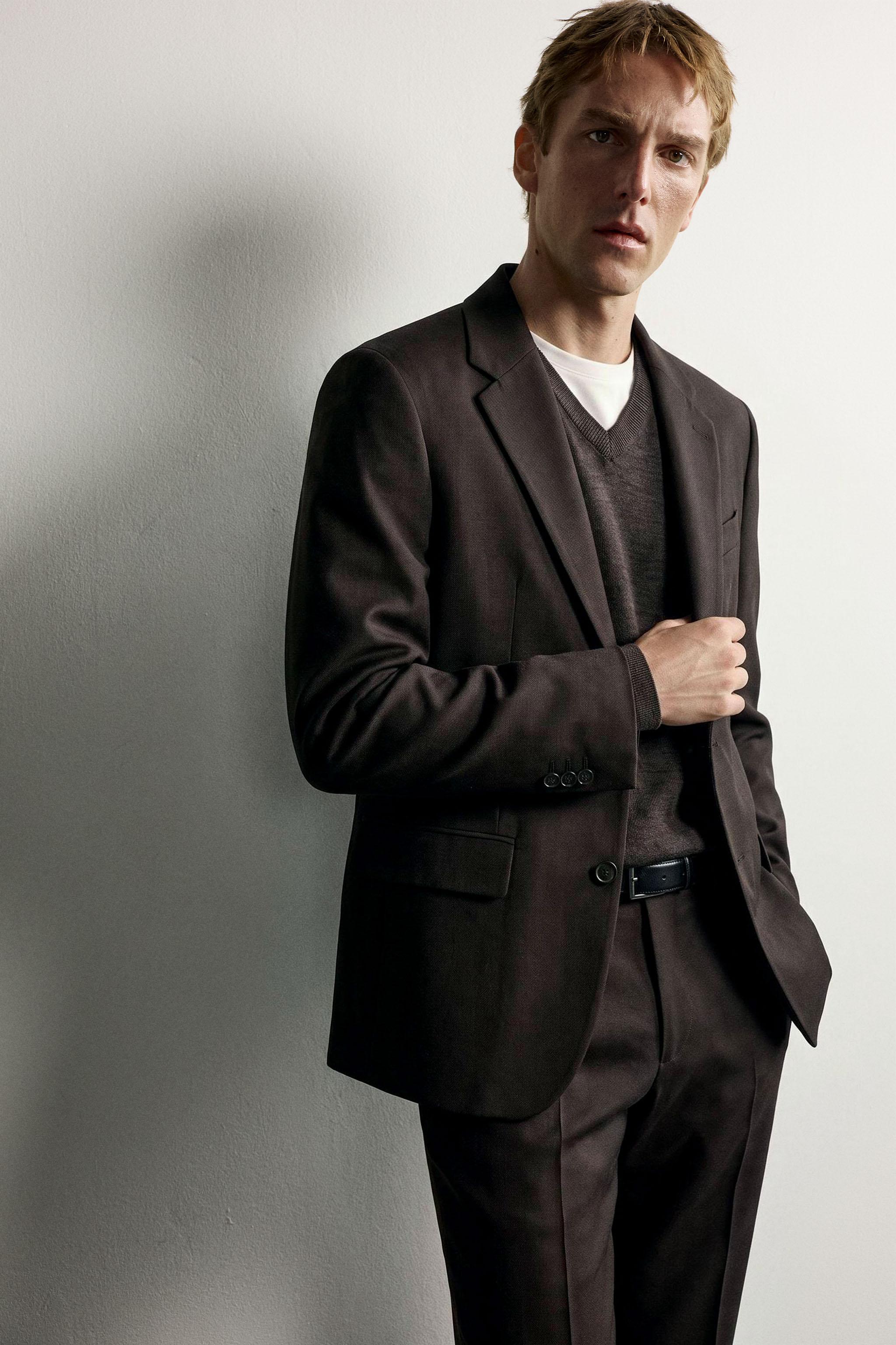 WOOL-BLEND SUIT BLAZER