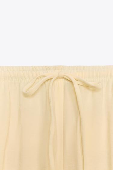 PANTALON FLUIDE - Jaune de Zara - Image 5