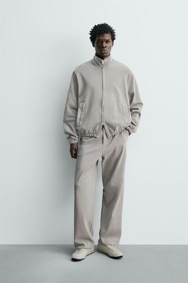 SUDADERA PUNTO CREMALLERA - Negro / Marrón de Zara - Imagen 0