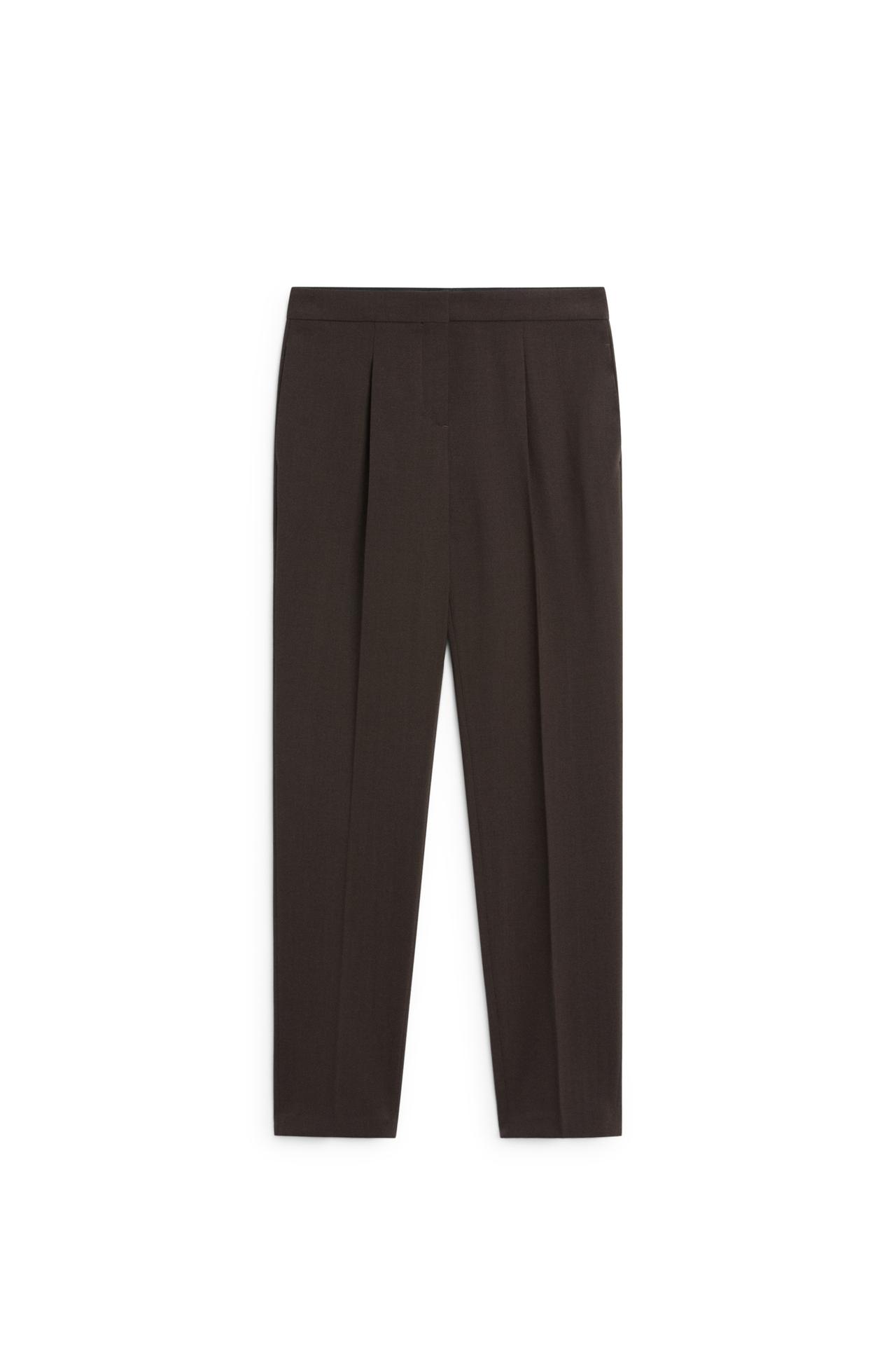 Wool blend slim fit pants - LIMITED EDITION — Chocolate