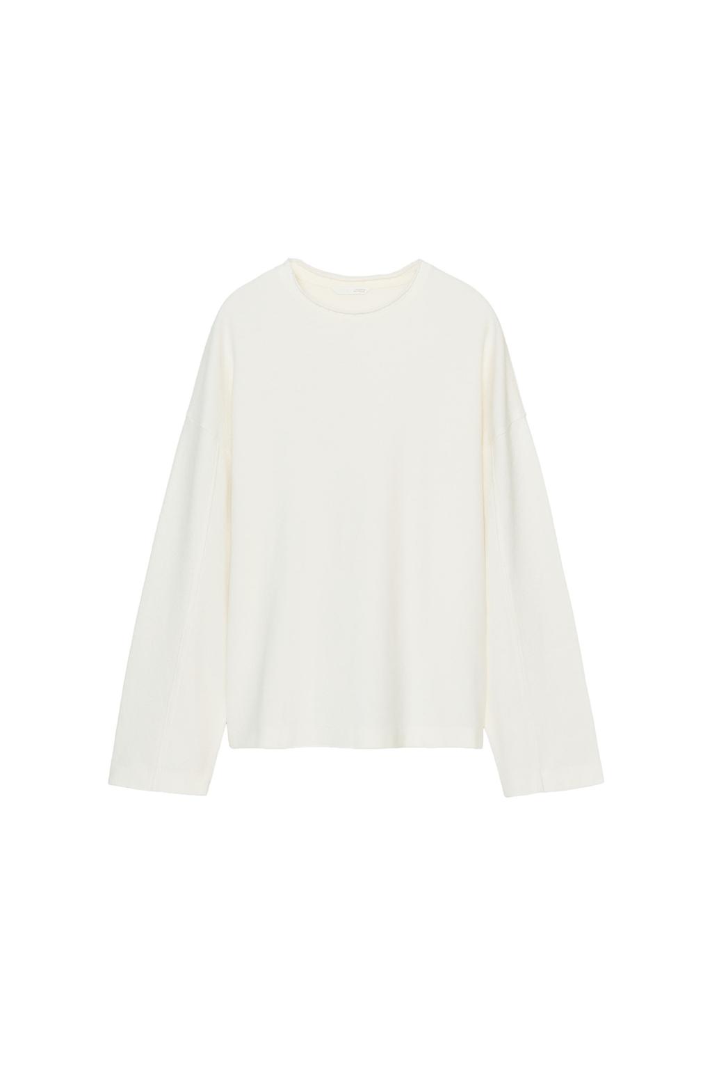 LONG SLEEVE TEXTURED T-SHIRT - image 4
