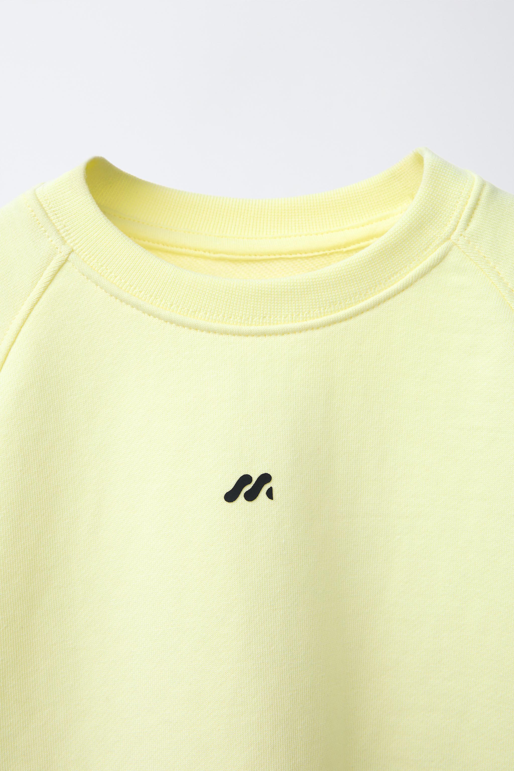 LOGO SWEATSHIRT - Bright yellow | ZARA Canada