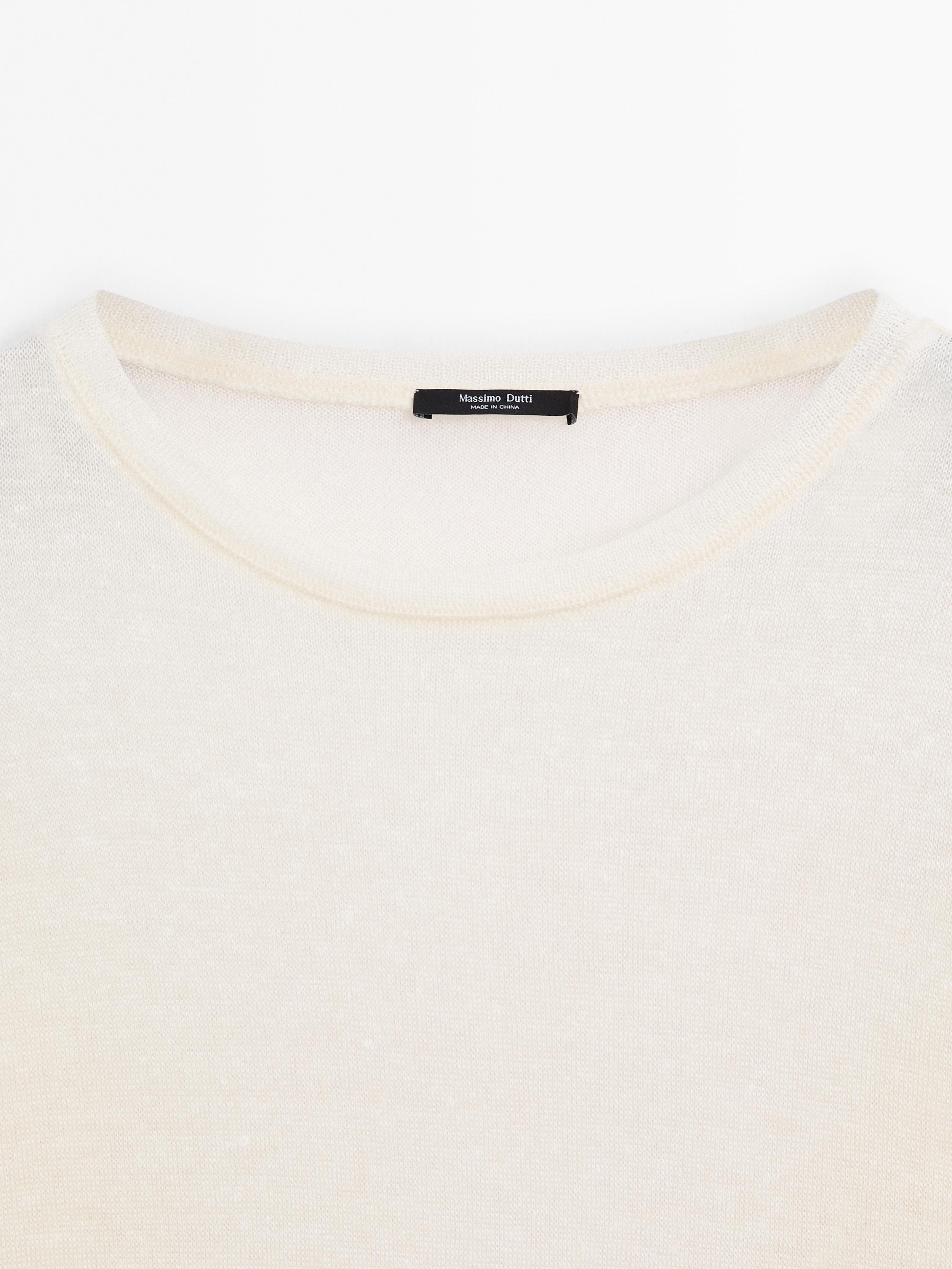 Lightweight wool linen blend T-shirt