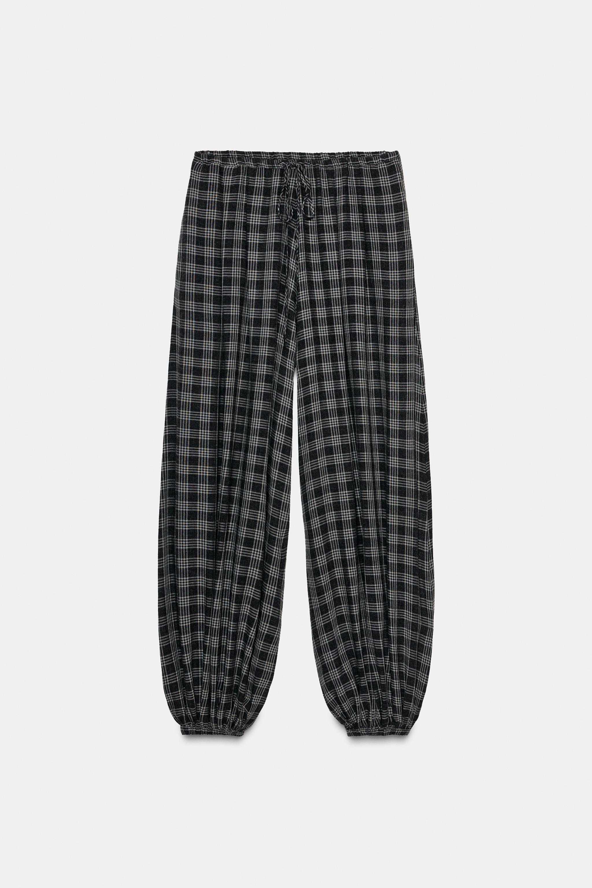 a　 TBPR WAVY PLAID BALLOON PANTS TBPR 23S/S WAVY PLAID BALLOON PANTS
