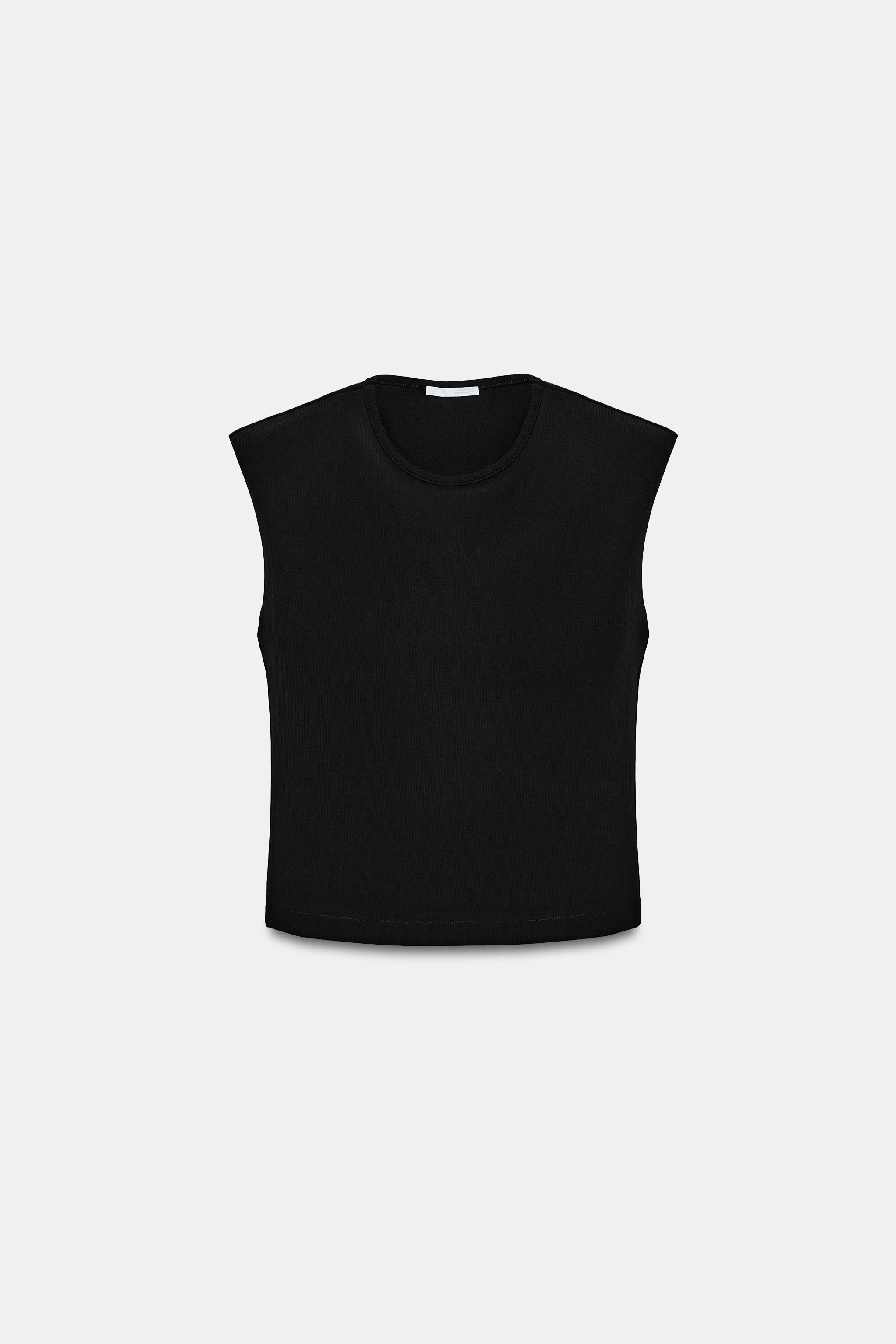 Женские топы Zara SHOULDER PAD TANK TOP — фото 5