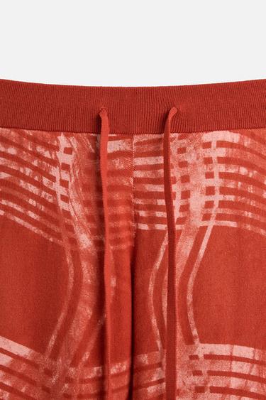GRAPHIC PRINT KNIT TROUSERS © OTIS KWAME KYE QUAICOE - Red by Zara - Image 7