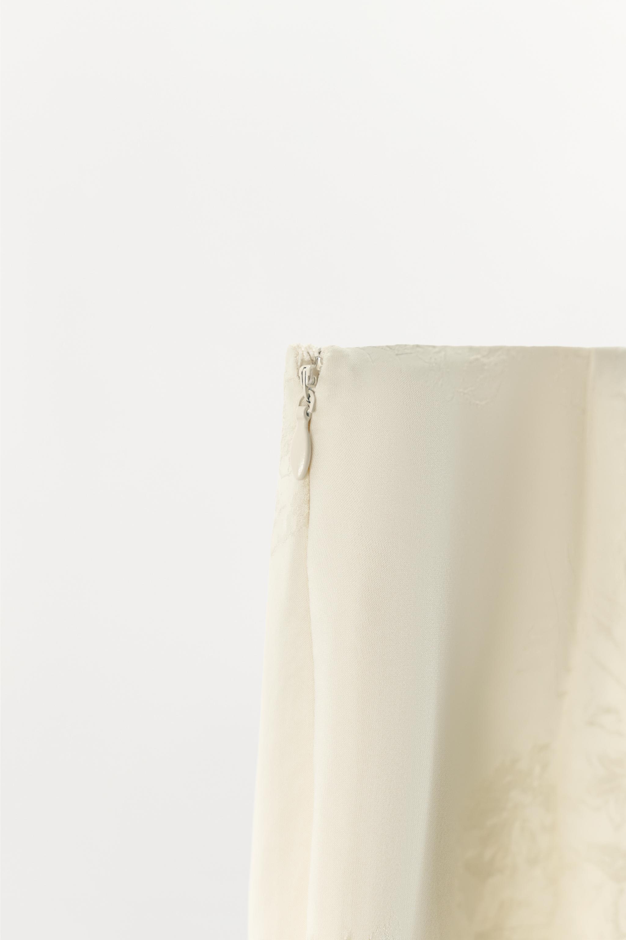 Женские юбки Zara LACE JACQUARD MIDI SKIRT — фото 6