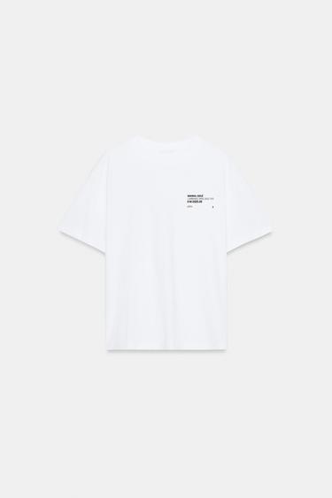 CAMISETA TEXTO - Blanco de Zara