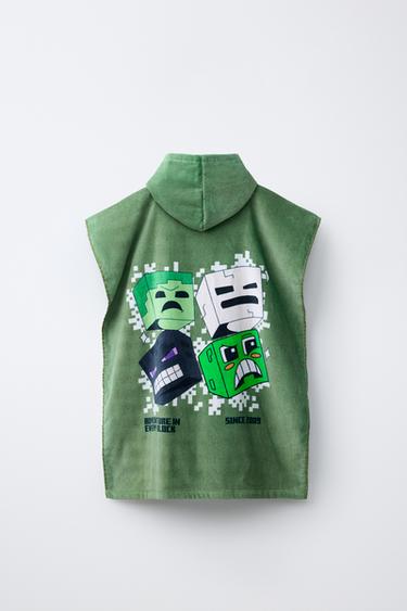PONCHO SERVIETTE MINECRAFT © MOJANG AB. ™ - Vert de Zara - Image 1