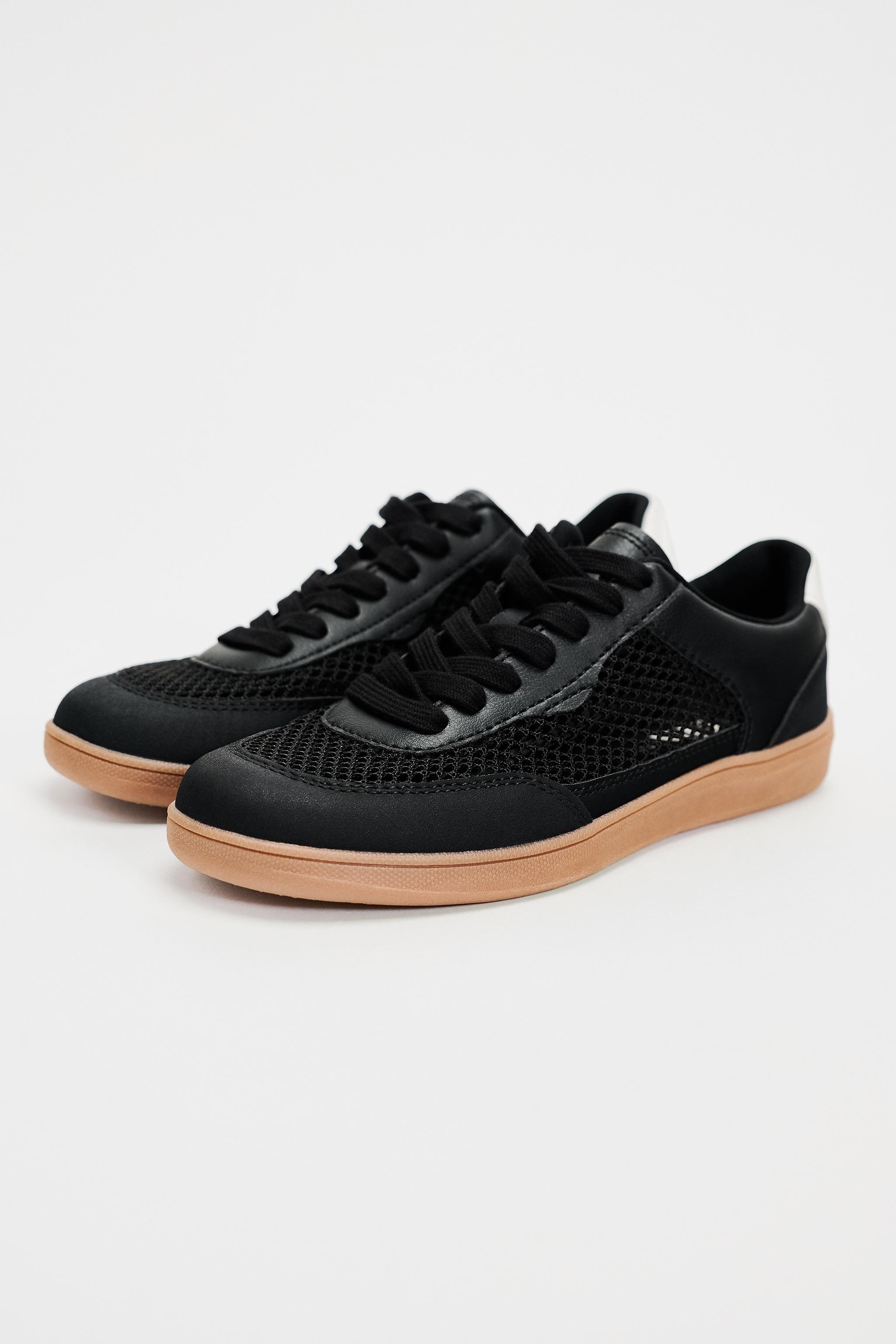 Zara mens black trainers hotsell