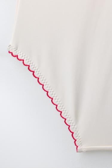 1-6 ANS/ MAILLOT DE BAIN FRAISES BRODÉES - Écru de Zara - Image 3