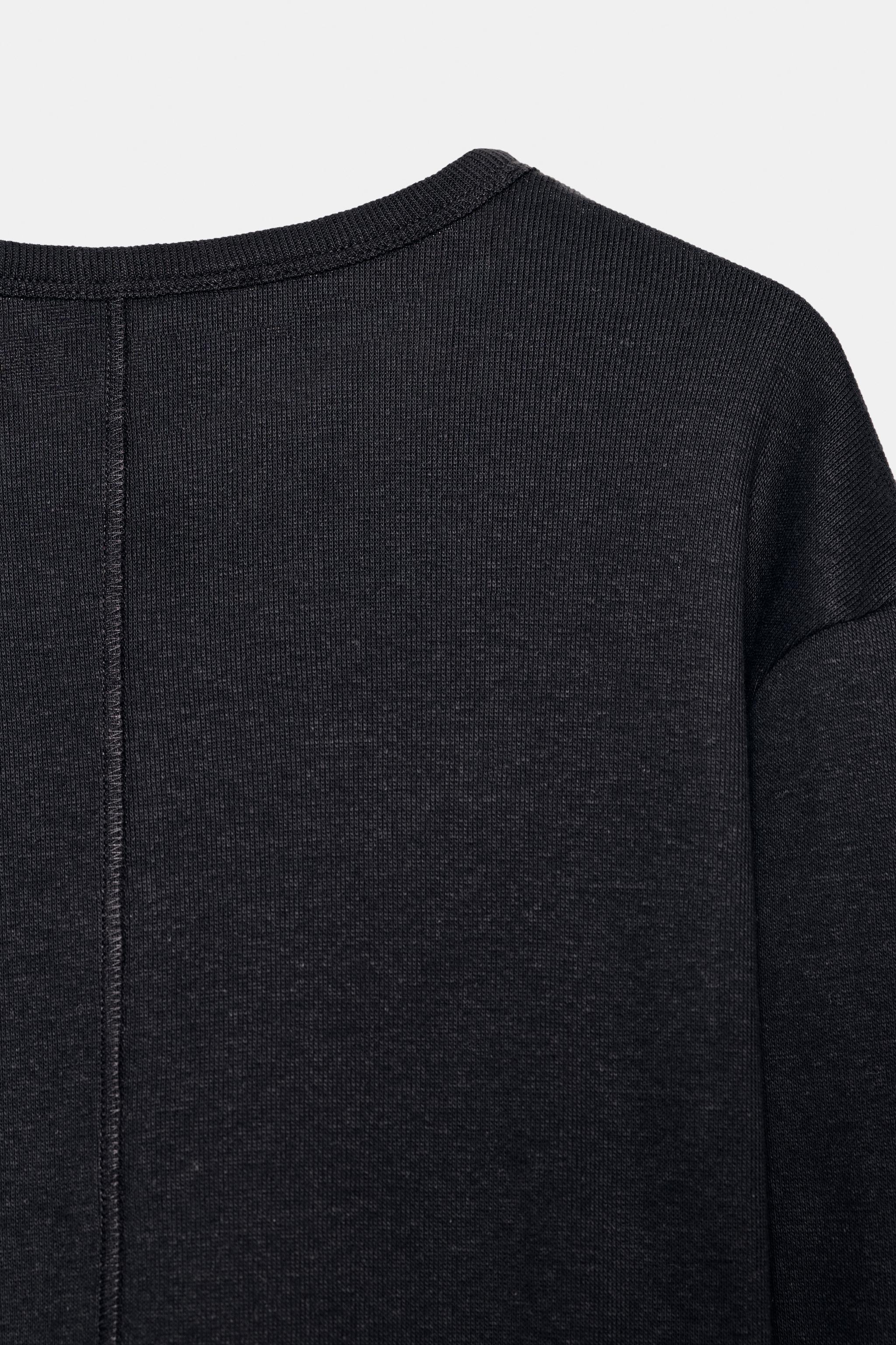 RIB KNIT LONG SLEEVE T-SHIRT