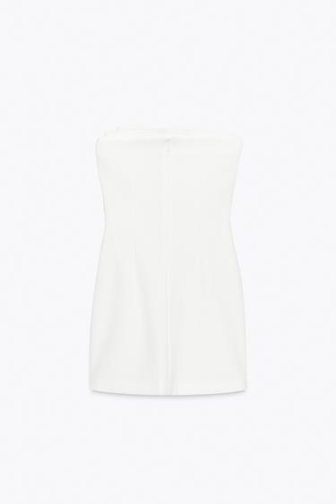 ROBE COURTE NŒUD DÉCOR DORÉ - Écru de Zara - Image 6