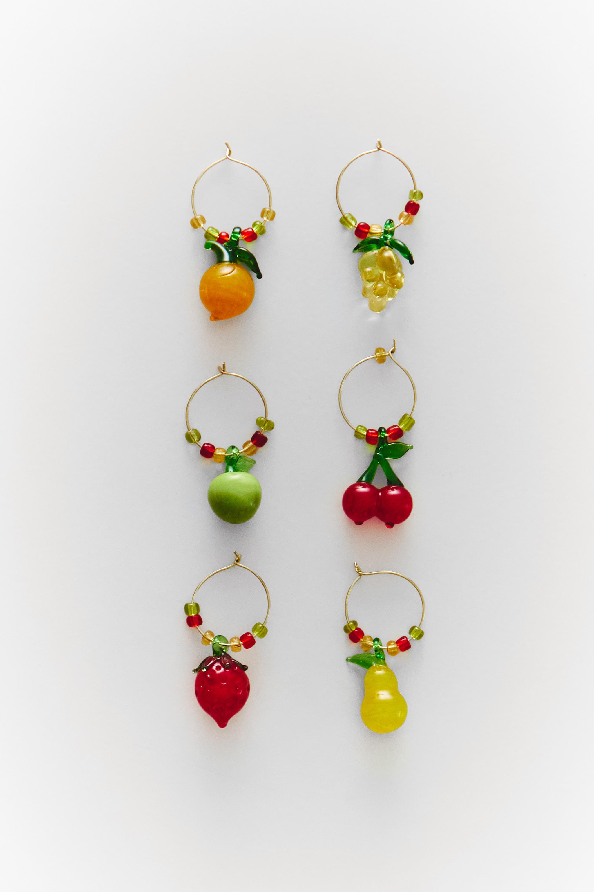 Zara PACK OF FRUIT GLASS CHARMS (PACK OF 6) — фото 5