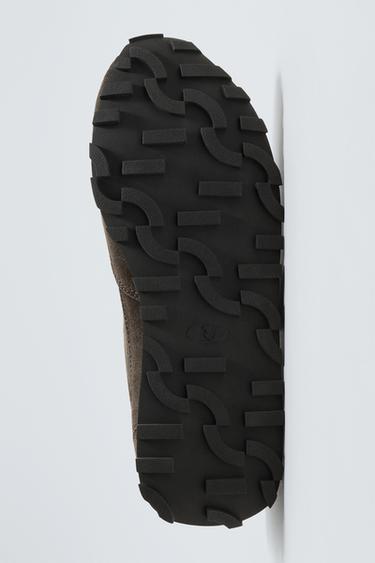 CASUAL LEATHER TRAINERS - Brown by Zara - Image 7