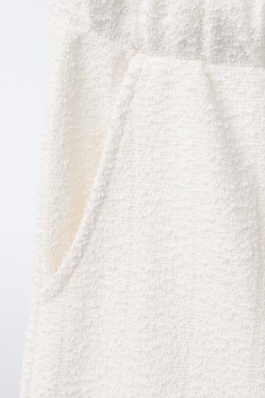 TEXTURED RUSTIC BERMUDA SHORTS - Ecru by Zara - Image 3