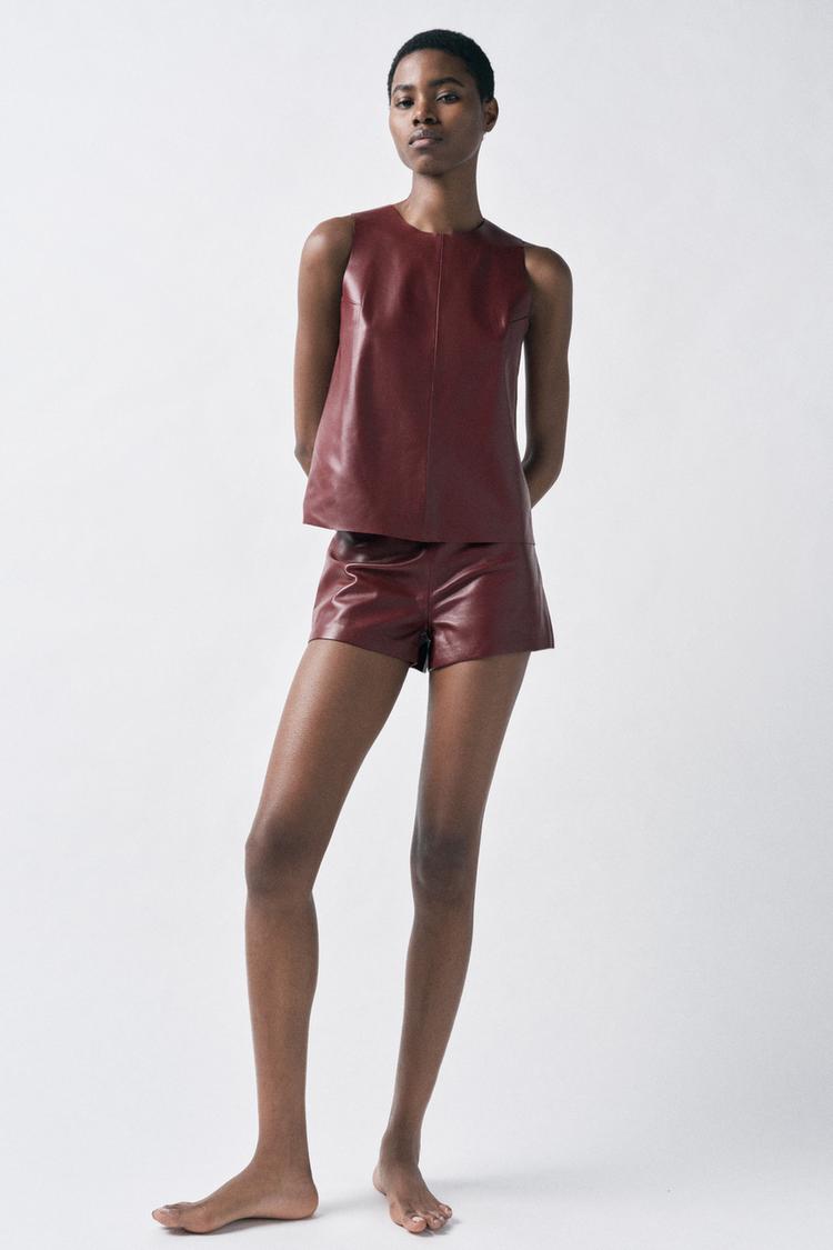 100% LEATHER SHORTS