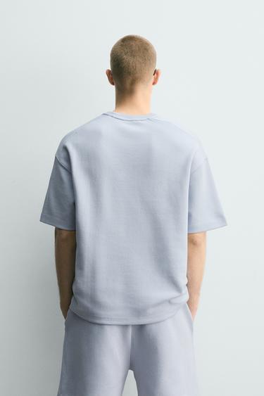 SWEAT COUPE RELAXED INTERLOCK - Bleu ciel de Zara - Image 2