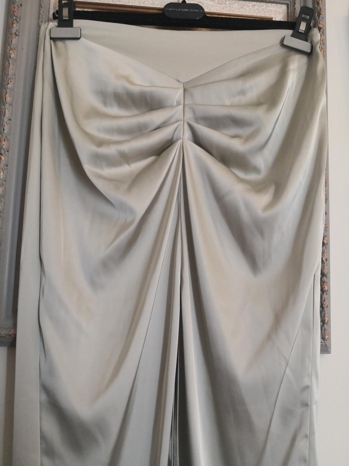 GATHERED SATIN SKIRT - Image 3