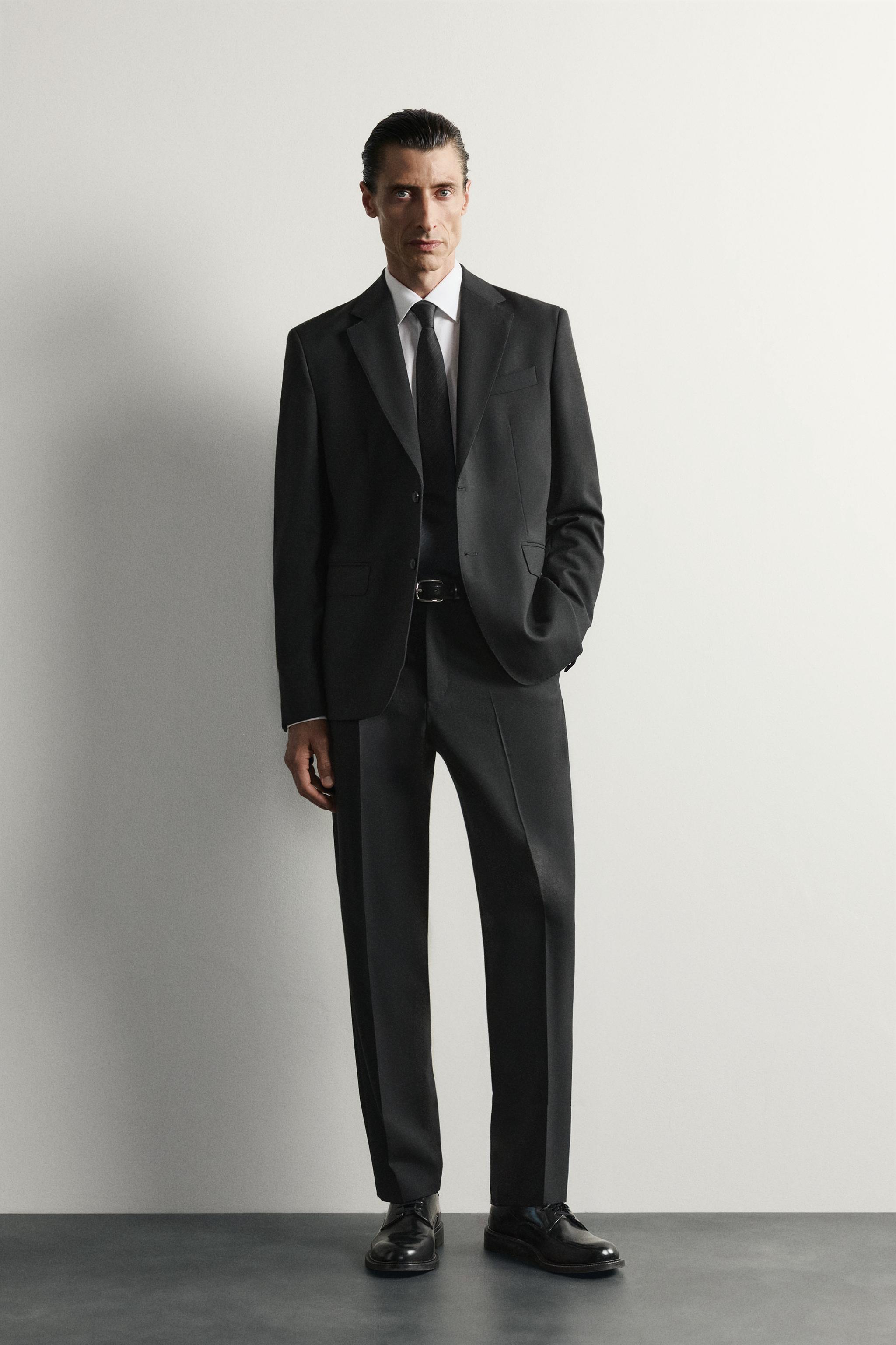 100% WOOL SUIT PANTS