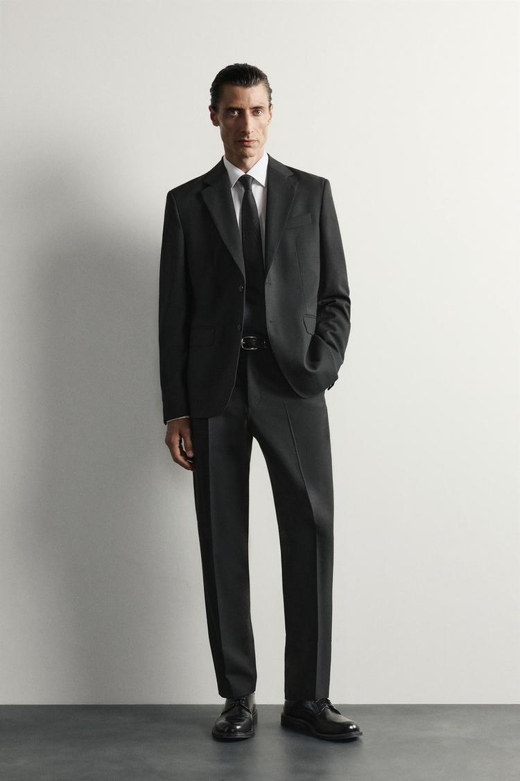 100% WOOL SUIT TROUSERS