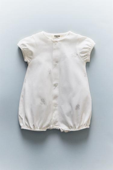 CHILDREN'S SHORT ELEPHANT ROMPER - Oyster-white by Zara - Image 5