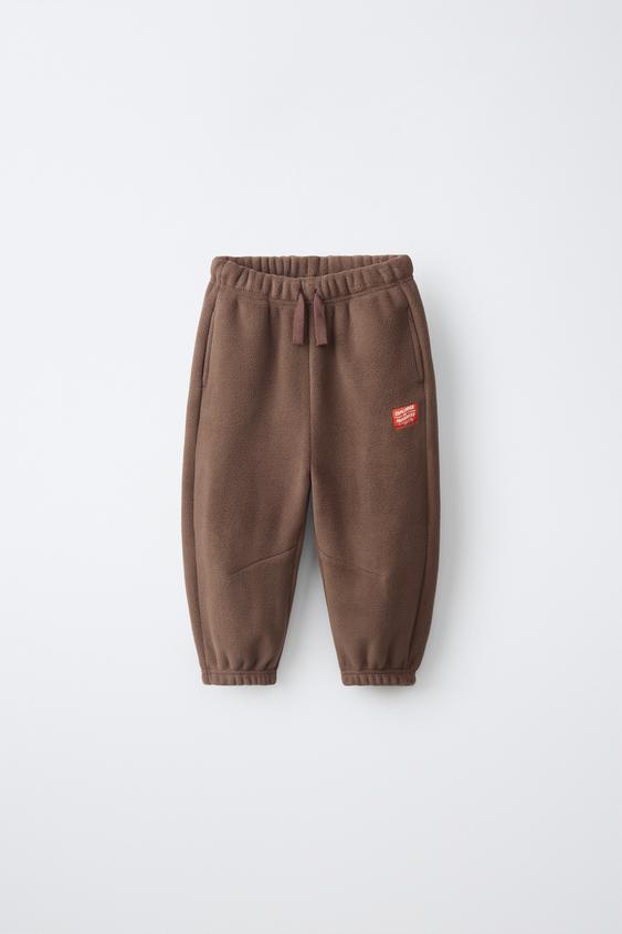 FLEECE JOGGERS - Brown by Zara - Image 0