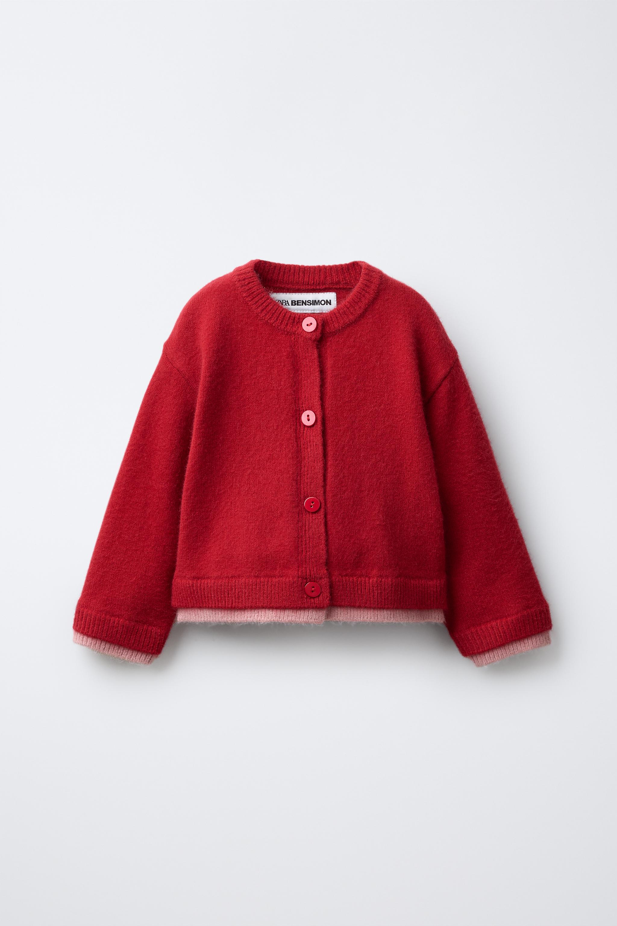 BENSIMON ® X ZARA ダブルヘムニットカーディガン - レッド