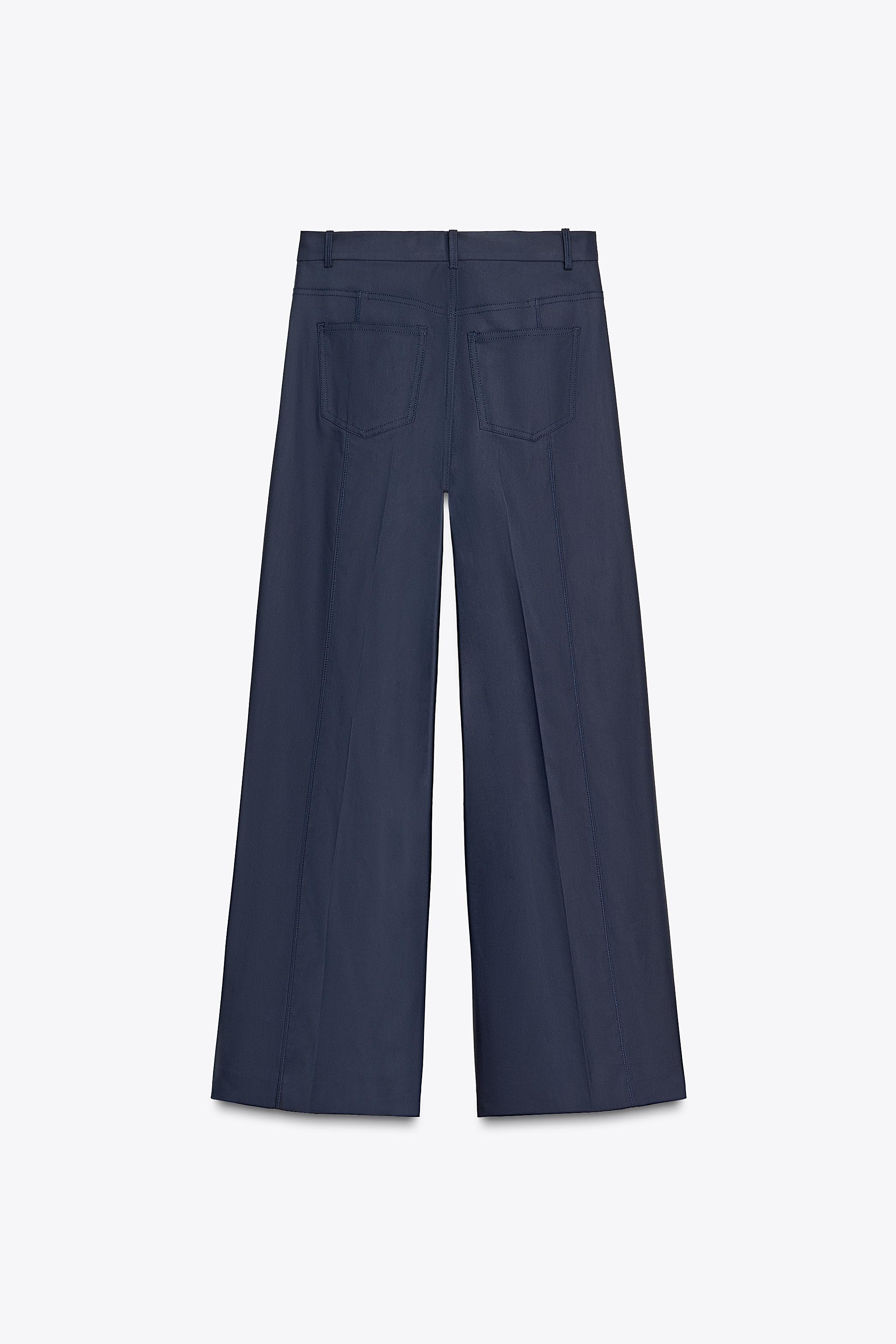 パンツ Blue Version Wide Leg Pants Scrub_Mutli_Wear_Collar_Top_Pa