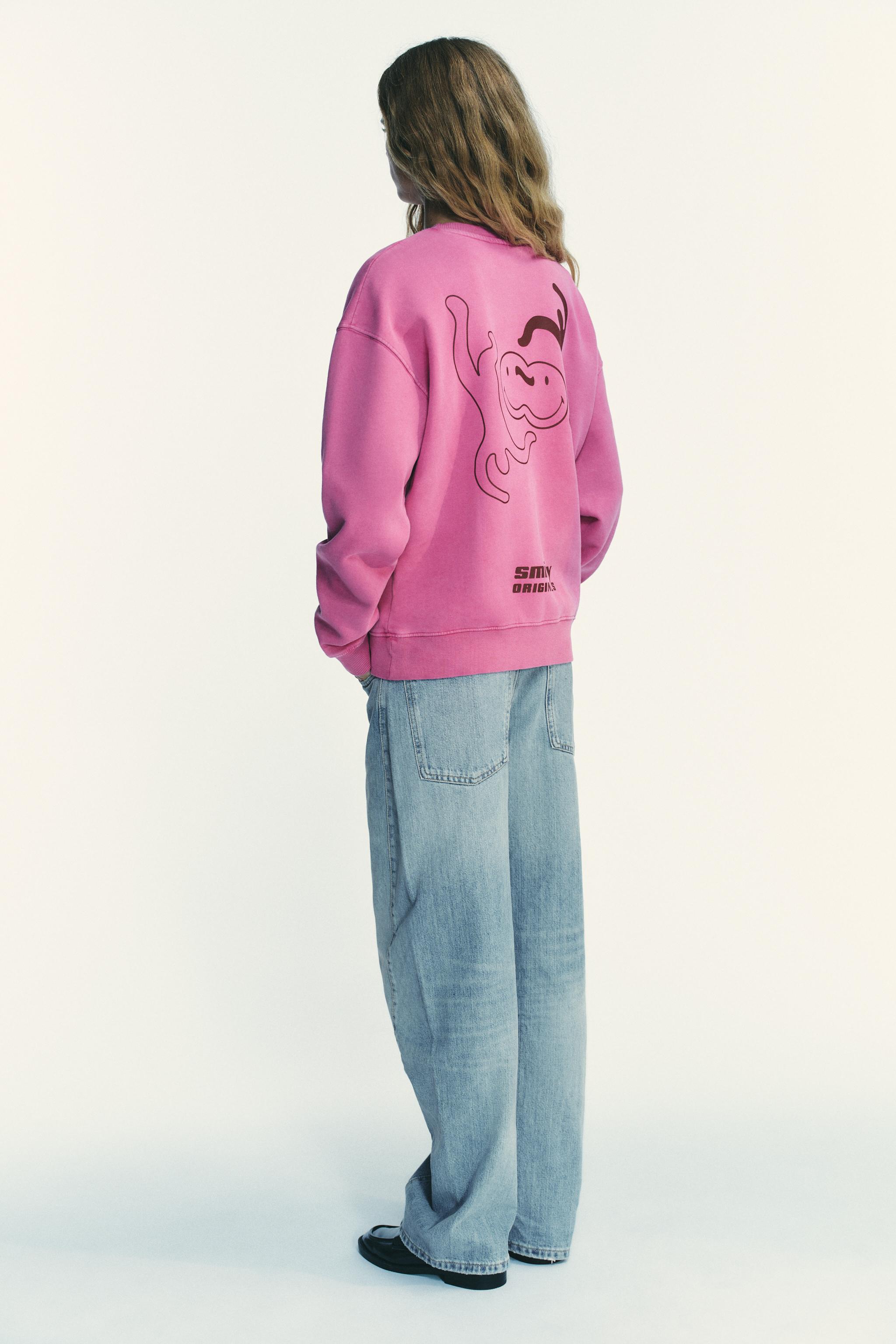トップス g-i-sREADYMADE  SMILE MOCK NECK SWEAT Graphic Cutoff Standard Crewneck Sweatshirt - White | Levi's® GB