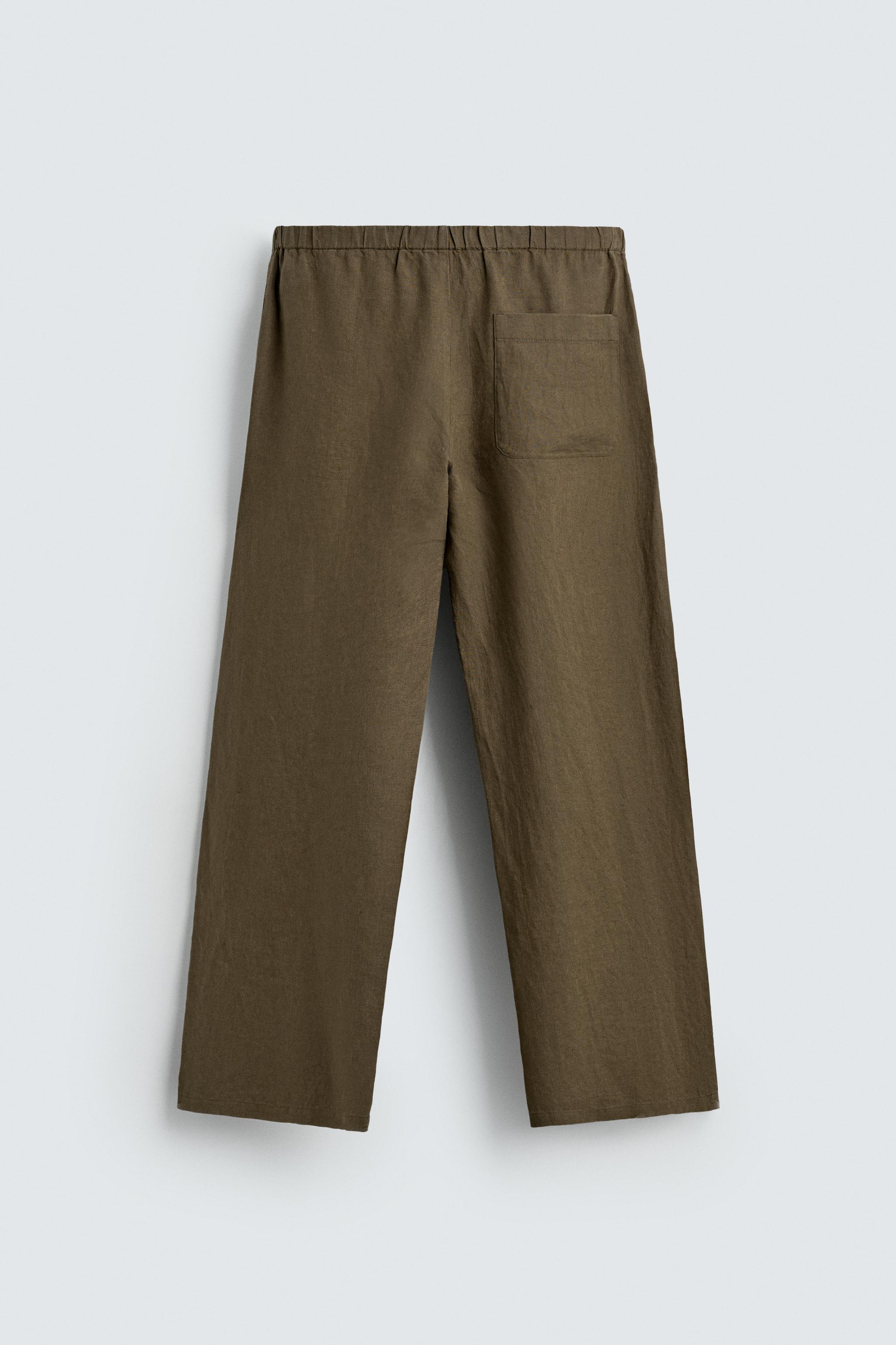 100% LINEN RELAXED FIT PANTS