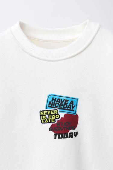 TIN PRINT SWEATSHIRT - Oyster-white by Zara - Image 2