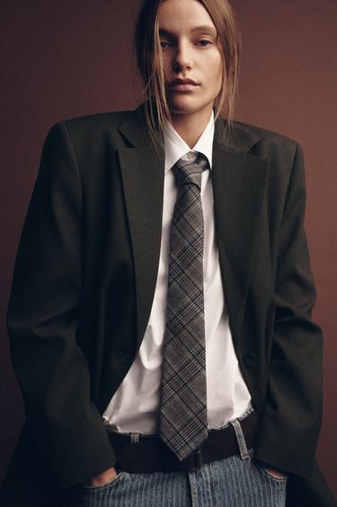 OVERSIZED WOOL BLAZER ZW COLLECTION - Green marl by Zara - Image 6