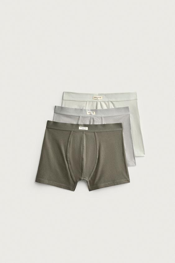 طقم 3 سراويل بوكسر ناعمة - متعدد الخاص بـ Zara - صورة 0
