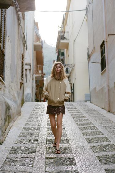 COMBINED QUILTED JACKET - Sand by Zara