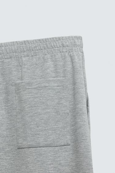 TROUSERS WITH LABEL PATCH - Grey marl by Zara - Image 9