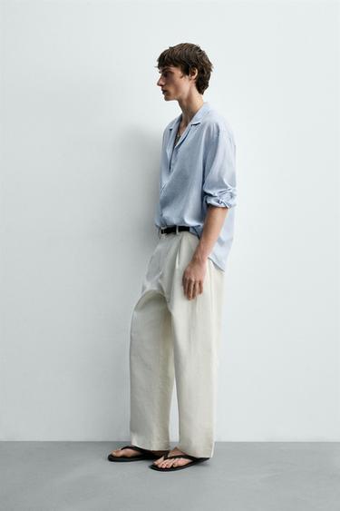 CHEMISE FLUIDE COUPE DÉCONTRACTÉE - Bleu ciel de Zara - Image 3