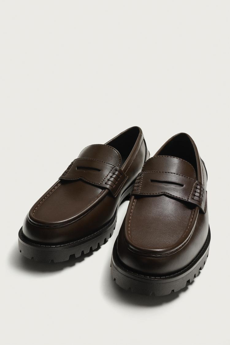 Mocasines penny con suela track 5