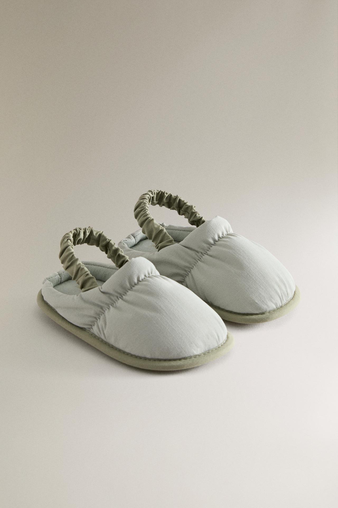 KIDS FABRIC SLIPPERS — Azure Blue