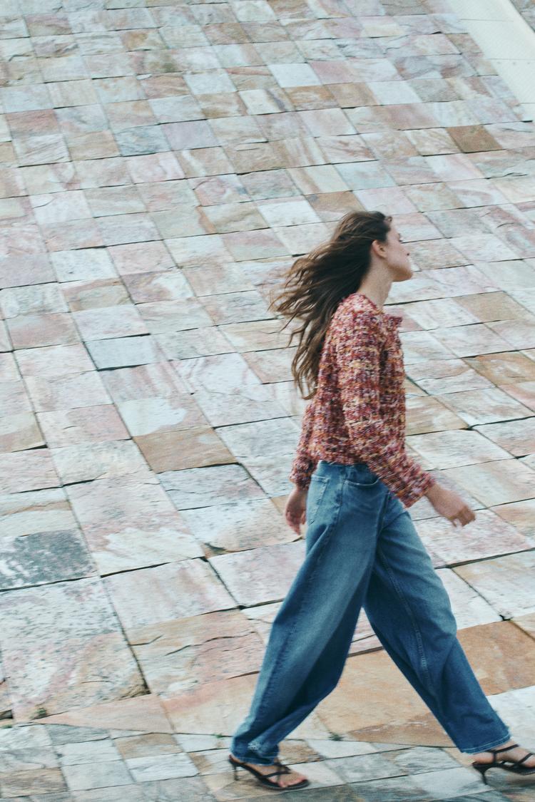 テクスチャー ニットカーディガン - バーガンディ | ZARA Japan / 日本 