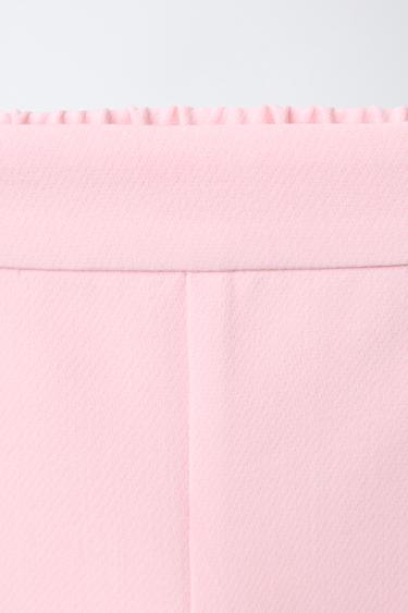 JUPE-CULOTTE À FLEURS BRODÉES - Rose clair de Zara - Image 2