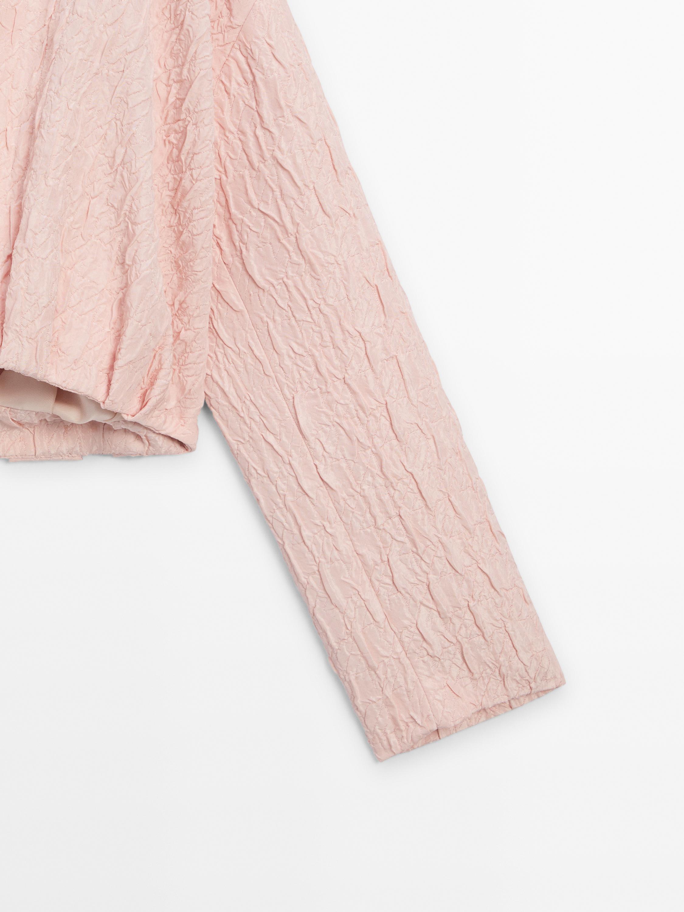 Textured bomber jacket - Studio - Pink | ZARA United States