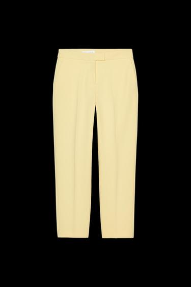 HIGH WAIST CROPPED TROUSERS - Yellow by Zara - Image 0