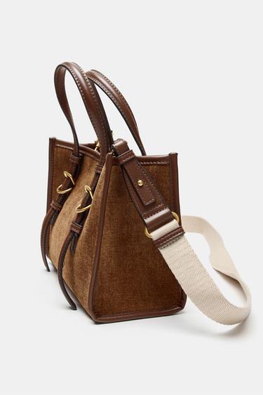 MINI SAC SHOPPER - Marron de Zara - Image 1